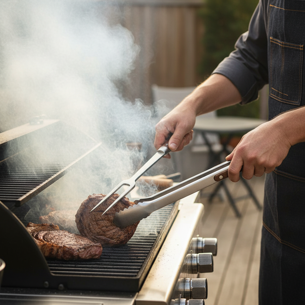 Utensilios en uso - Ahumadora